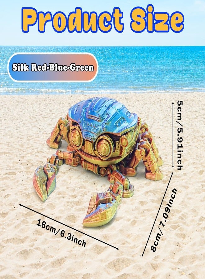 RupeeRise 3D Printed Animals,Cyber Crab Toy, Animal Toys for Marine Life Enthusiasts, Collectible Ocean-Themed Decor, Stress Relief Fidget Toy for Office and Home, 14 cm - Image 2